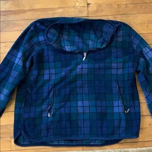 Catalina check plaid fleece pullover